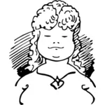 Vector illustration of chunky cheeks girl